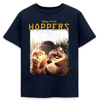 Produktbild von Spreadshirt Hoppers King George Mit Mabel & Beaver Kinder T-Shirt, 110/116 (5-6 Jahre), Navy