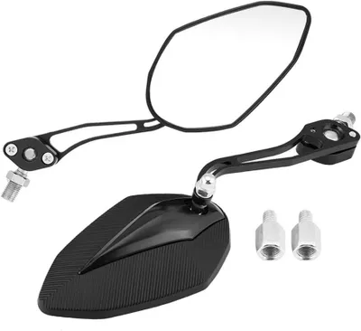 Produktbild von Universal-Rückspiegel für Motorräder und Scooter, 1 Paar, 8 mm und 10 mm, schwarze Seitenspiegel
