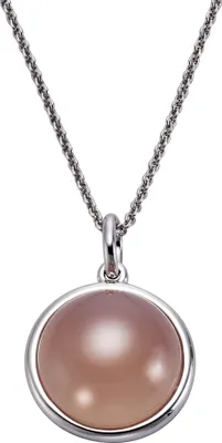Produktbild von Jamelli Anhänger mit Kette 925/- Sterling Silber 45cm weiß Rosenquarz rosa 500244982J-45