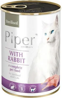 Produktbild von Dolina Noteci Piper Animals Sterilised mit Kaninchen - Nassfutter für Katzen - 400g