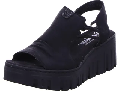 Produktbild von Rieker Damen Sandaletten 50083-36, 50083-37, 50083-38, 50083-39, 50083-40, 50083-41, 50083-42 RIE-68075 schwarz 36