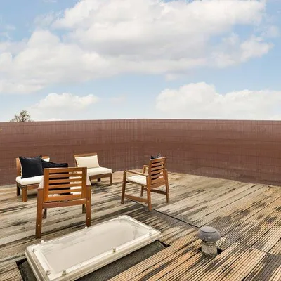 Obrázok produktu pre 1,6 x 3 m PVC plot na ochranu súkromia – ochrana rastlín a plot na balkón pre záhradu a balkón – hnedý, 1,6 x 3 m
