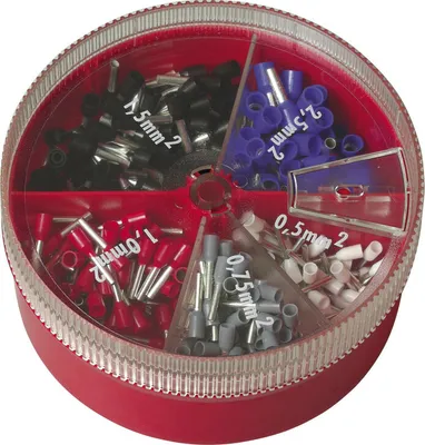 Immagine prodotto di Assortimento di cappucci terminali Cimco, isolati, 0,5-0,75-1-1,5-2,5 mm² (isolati)