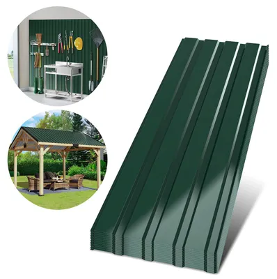 Zdjęcie produktu dla Peviasot 36x blacha trapezowa 115 cm x 45 cm = 18 m² blachy dachowej do szopy na narzędzia, wiaty garażowej, zielonej, ocynkowanej, blachy profilowanej, blachy ściennej, blachy dachowej, blachy falistej, płyt dachowych