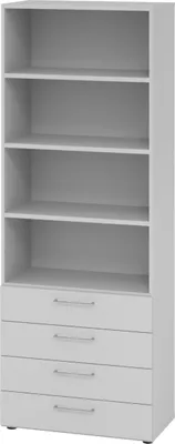 Produktbild von bümö smart Schubladen Regal - 4 Schübe - Nachbildung: Grau