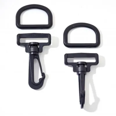 Produktbild von PRYM Karabinerhaken Set, Kunststoff, schwarz, 30 mm