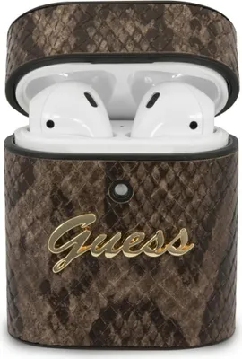 Zdjęcie produktu dla GUESS GUACA2PUSNSMLBR, Etui, Skóra woskowana (Pull Up), Poliwęglan (PC), Czarny, Brązowy