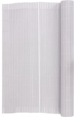 Produktbild von FI-CHI – Premium Sichtschutzmatte | Zaun | Sichtschutz | PVC- Sichtschutzmatte | Gartensichtschutz für Garten und Balkon aus Weide | Höhe 1 m | Länge 3 m | HxL: 1x3 m | 1300g / m2 | Grau