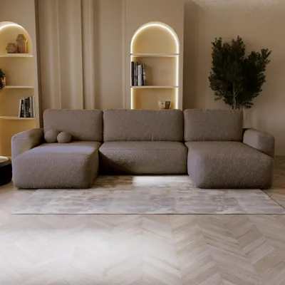 Produktbild von FurMeb24 ECKSOFA FADO U mit Schlaffunktion und bettkasten 374 x 94 x 177 cm Quelle 21