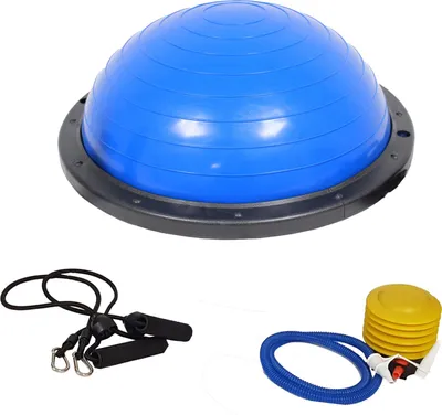 Produktbild von Balancetrainer Yoga Gymnastik Balance Half Ball blau Trainingsball Fitnessball ø 60cm