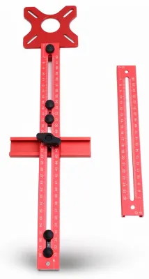 4-in-1 Frässchablone aus Aluminium, verstellbar, für Holzbearbeitung