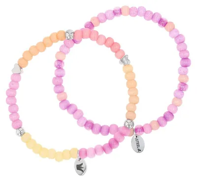 Produktbild von Lillifee Mädchen Armband-Set 2101035 Edelstahl Glasperlen bunt