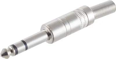 Productafbeelding van Shiverpeaks BS50200, 6,3 mm, roestvrij staal, mannelijke connector, rechte uitvoering, metaal, 1 stuk