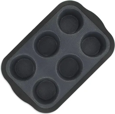 Obrázok produktu pre Forma na muffiny s 6 priehlbinami 28 x 18 cm Zenker Silikón zo sklenených vlákien