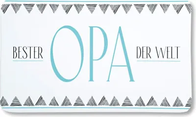 Produktbild von Kesper Frühstücksbrettchen Bester Opa der Welt 23 x 14 cm Melamin rutschhemmende Füßchen, Brotzeit- und Schneidebrett, Küchenbrett