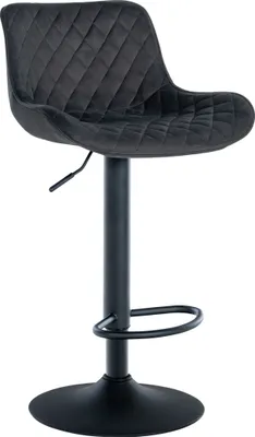 Produktbild von CLP Barhocker Minosa 360 drehbar mit Fußstütze schwarz Material Samt