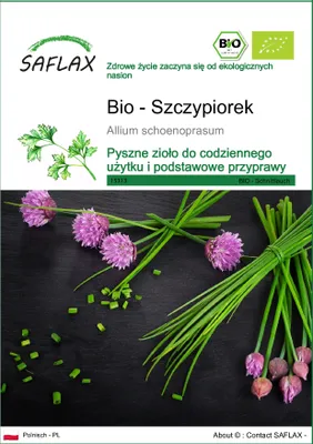 Zdjęcie produktu dla SAFLAX - Bio - Szczypiorek - 250 Nasiona - Allium schoenoprasum