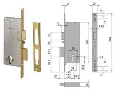 Zdjęcie produktu dla Elektroniczny zamek wpuszczany z cylindrem 12011 – 50 mm (12011500)