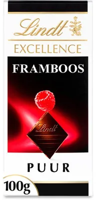 Obrázok produktu pre Lindt Excellence Framboise Intense Dark Chocolate 100g – Ušľachtilá horká čokoláda s malinovou náplňou