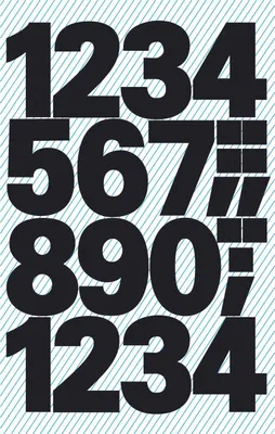 Image de Avery Zweckform® 3785 Étiquettes de chiffres - 0-9, 25 mm, noir, autocollantes, résistantes aux intempéries, 28 étiquettes