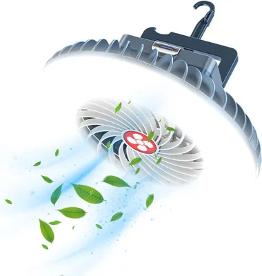 Produktbild von 3-in-1 Multifunktionales Campinglicht, USB Campingventilator,Aufhängbare Campinglampe, Wiederaufladbare Zeltlichter Für Camping Auto Wohnmobil Outdoor