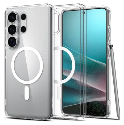 Produktbild von Spigen Ultra Hybrid (MagFit), Cover, Samsung, Galaxy S26 Ultra, 17,5 cm (6.9"), Transparent, Weiß