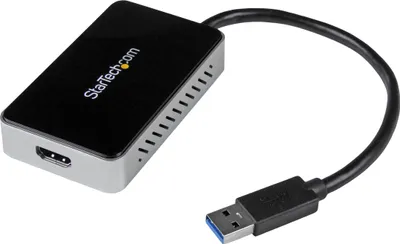 Produktbild von StarTech.com USB 3.0 zu HDMI-Adapter mit 1x USB, USB zu HDMI Monitor-Konverter für Windows (keine Unterstützung für macOS/ChromeOS/Linux) - TAA, 3.2 Gen 1 (3.1 Gen 1), USB Typ-A, HDMI-Ausgang, 1920 x 1200 Pixel