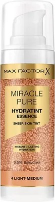 Produktbild von Max Factor Miracle Pure Hydratint Essence, Pumpenflasche, Flüssigkeit, Jeder Hauttyp, Glättend, Feuchtigkeitsspendend, Nährend, Elastizität, Mittel, Licht, Beige