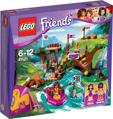 Produktbild von LEGO® Friends 41121 Abenteuercamp Rafting - 2 Spielfiguren, Tierfigur, Boot, Zelt Zubehör