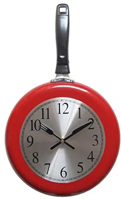 Produktbild von Runde analoge Wanduhr in Panform, Küchen- und Wohnzimmeruhr
