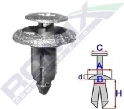 Immagine prodotto di 10x ROMIX B25274 Clip decorativa / protettiva per modanature