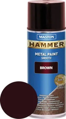 Produktbild von Sprühlack Maston Hammer Metallschutz glatt braun 400 ml