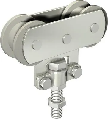 Image de Une monture sur chant Sportub MANTION pour déplacement droit 150kg - 2 galets Delrin - 255D