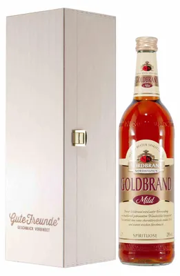 Produktbild von Nordbrand Goldbrand mit Geschenk-Holzkiste