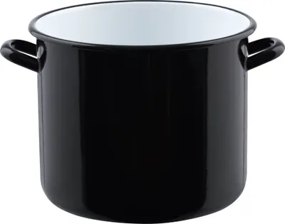 Produktbild von Riess Riesentopf mit Bördel Ø28cm 12 Liter Classic Schwarz Emaille