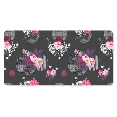 Produktbild von MuchoWow® Schreibtischunterlage Rosen - Blumen - Muster 80x40 cm - XXL Mauspad - Gaming Mauspad