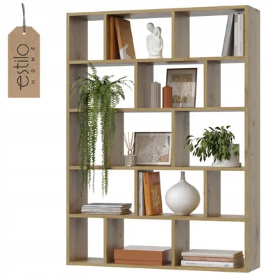 Produktbild von Wandregal Eiche – Hängeregal aus MDF 18 mm – Bücherregal für Wohnzimmer, Schlafzimmer, Küche