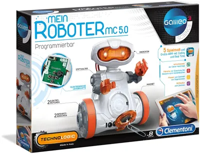 Produktbild von Clementoni Galileo Robotics – Mein Roboter MC 5.0, Robotik für kleine Ingenieure, High-Tech Spielzeug, Programmieren Lernen für Kinder ab 8 Jahren 59158