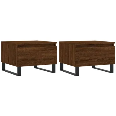 Produktbild von vidaXL Couchtische 2 Stk. Braun Eichen-Optik 50x46x35 cm Holzwerkstoff