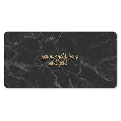 Produktbild von MuchoWow® Mauspad Mousepad Zitate - Sprichwörter - Gold - Marmor 60x30 cm - Mousepads - Maus Mat - Pad - Mausunterlage - Nachhaltig
