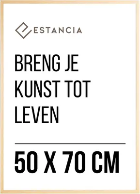 Productafbeelding van Eiken Houten Lijst 50x70 cm met Onbreekbaar Plexiglas