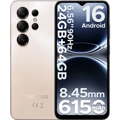 Produktbild von DOOGEE Note56 X Smartphone Handy, Android 16, 6,56" 90Hz, 6150mAh Akku, 24GB RAM+64GB ROM, 4G, 8MP, Gesichtserkennung, OTG, ohne Vertrag
