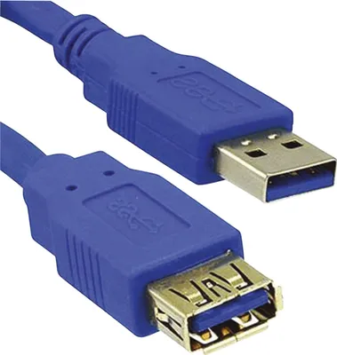 Obrázok produktu pre MediaRange 3m, USB3.0-A - USB3.0-A, 3 m, USB A, USB A, USB 3.2 Gen 1 (3.1 Gen 1), Samec/Samica, Modrá
