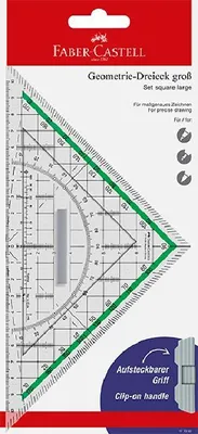 Produktbild von FABER-CASTELL Geometrie-Dreieck groß mit Griff 20 cm