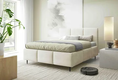 Obrázek produktu pro Manželská postel 160x200 VIONA LEG s úložným prostorem - ecru 1