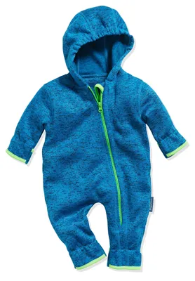 Produktbild von Playshoes Fleece-Overall Unisex Kinder Jumpsuit, blau Strickfleece, 92