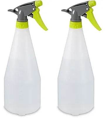 Produktbild von Sprühflasche, 2er Set, 1 Liter, Düse mit Nebel und Strahl, Skala, nachfüllbar, Kunststoff, Zerst?uber, wei?