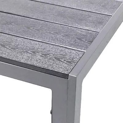Produktbild von XL Non-Wood Gartentisch Aluminium Silber / grau 180x90cm