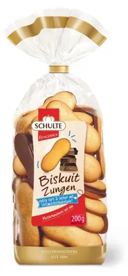 Produktbild von Schulte Schoko-Biskuitzungen Vollmilch, 200g