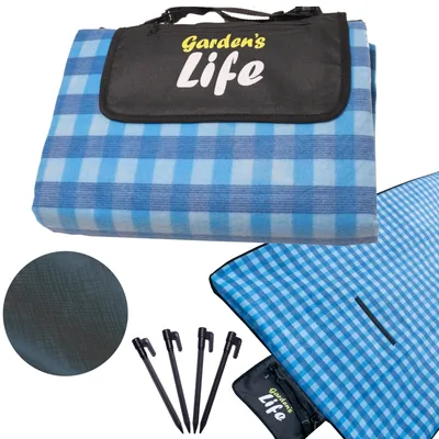 Produktbild von Strand picknickdecke 200x200 die reichhaltigste Version PREMIUM Isoliermatte, blau